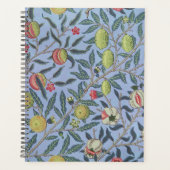 William Morris Fruit Pomegranate Blue Ornament Planner (Voorkant)