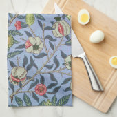 William Morris Fruit Pomegranate Blue Ornament Theedoek (Quarter Fold)