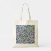 William Morris Fruit Pomegranate Blue Ornament Tote Bag (Achterkant)