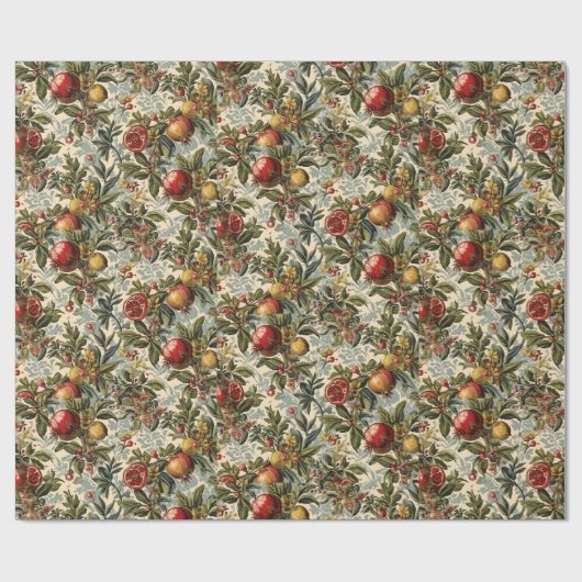 William Morris Fruit Pomegranate floral pattern Cadeaupapier (Vlak)