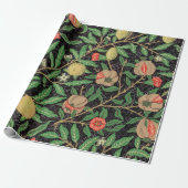 William Morris Fruit Pomegranate Floral Pattern Cadeaupapier (Uitgerold)