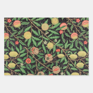 William Morris Fruit Pomegranate Floral Pattern Inpakpapier Vel
