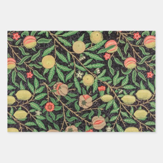 William Morris Fruit Pomegranate Floral Pattern Inpakpapier Vel (Voorkant)