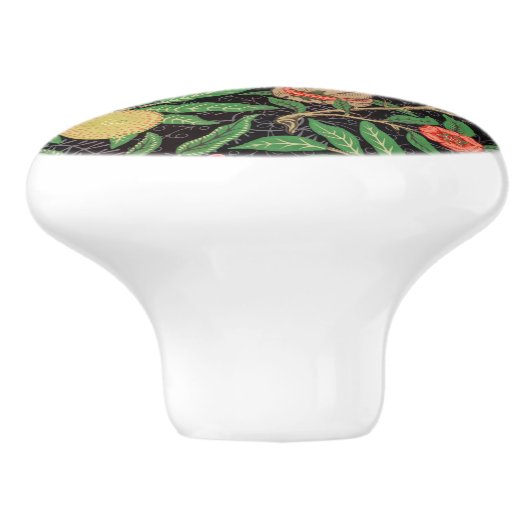 William Morris Fruit Pomegranate Floral Pattern Keramische Knop (Zijkant)