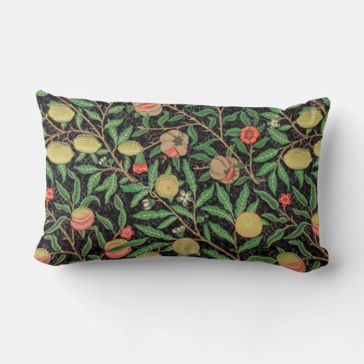William Morris Fruit Pomegranate Floral Pattern Kussen (Achterkant)