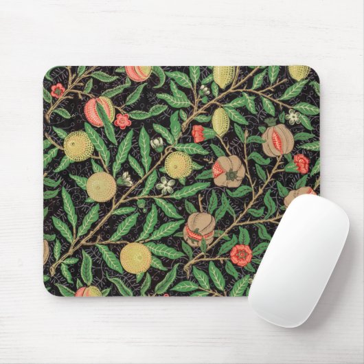 William Morris Fruit Pomegranate Floral Pattern Muismat (Met muis)