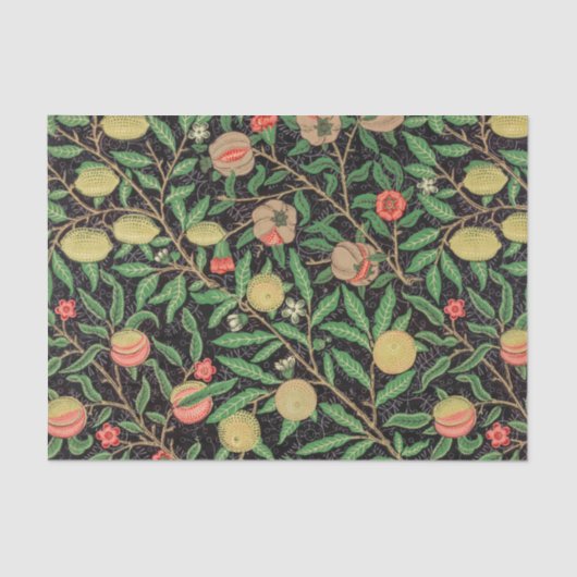 William Morris Fruit Pomegranate Floral Pattern Tissuepapier (Voorkant)