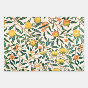 William Morris Fruit Pomegranate White Ornament Inpakpapier Vel