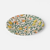 William Morris Fruit Pomegranate White Ornament Papieren Bordje (Gekanteld)