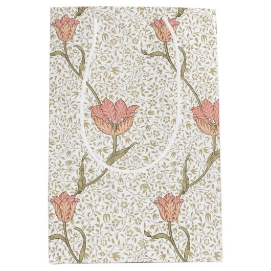 William Morris Garden Tulip Floral Pattern Medium Cadeauzakje (Voorkant)