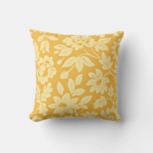 William Morris Geel Bloem Patroon Kussen