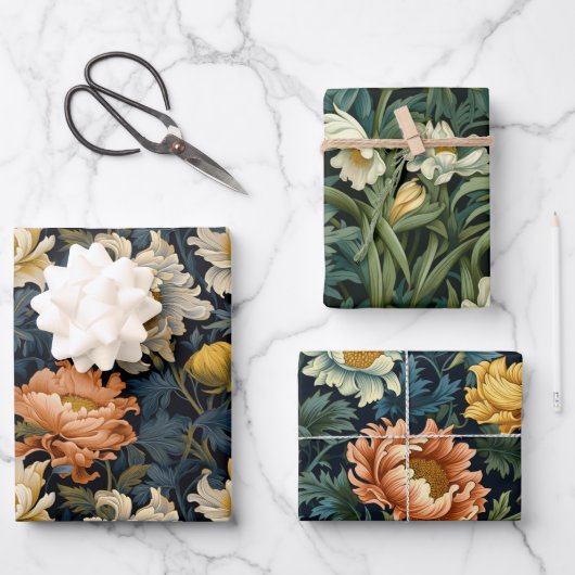 William Morris geïnspireerd 2 Inpakpapier Vel (Voorkant)