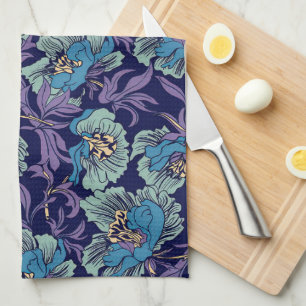William Morris-Geïnspireerd Bloemmotief Vintage On Theedoek