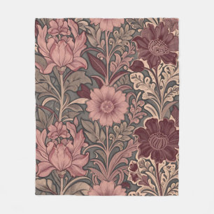 William Morris geïnspireerd bloempatroon Fleece Deken