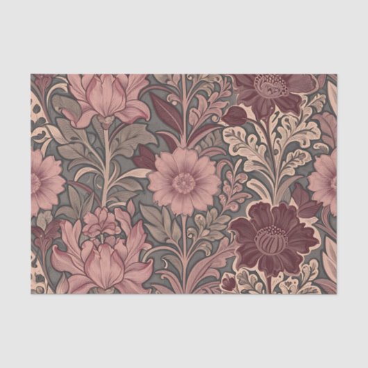 William Morris geïnspireerd bloempatroon Tissuepapier (Voorkant)