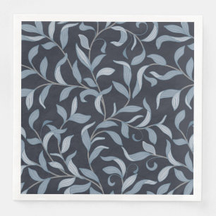 William Morris Geïnspireerd Blue Leaf Table Decor Servet