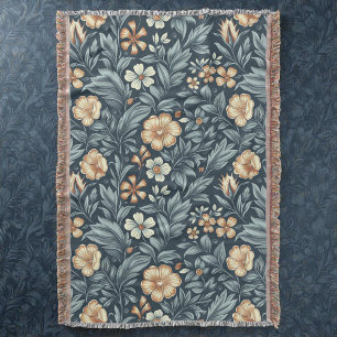 William Morris geïnspireerd botanisch stijlpatroon Deken