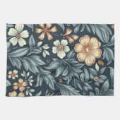 William Morris geïnspireerd botanisch stijlpatroon Theedoek (Horizontaal)