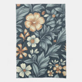 William Morris geïnspireerd botanisch stijlpatroon Theedoek (Verticaal)