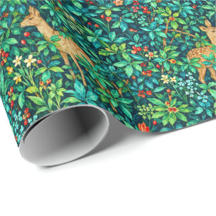 William Morris Geïnspireerde Bosherten Cadeaupapier