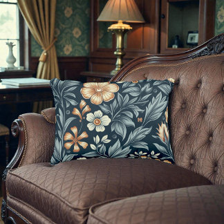 William Morris geïnspireerde botanische stijlpatro Accent Kussen