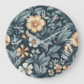 William Morris geïnspireerde botanische stijlpatro Grote Klok (Voorkant)