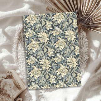 William Morris geïnspireerde crème ivoor stoffig g Tissuepapier