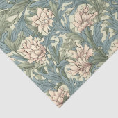 William Morris geïnspireerde crème pastel groene s Tissuepapier (Detail)
