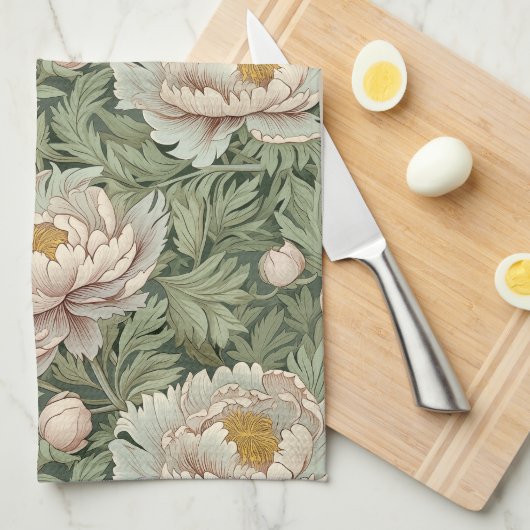 William Morris geïnspireerde keukenhanddoeken (Quarter Fold)