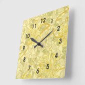 William Morris - Gele Honeysuckle Vierkante Klok (Hoek)