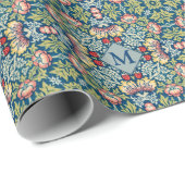 William Morris Geometric Monogrammed Pattern Cadeaupapier (Rol Hoek)