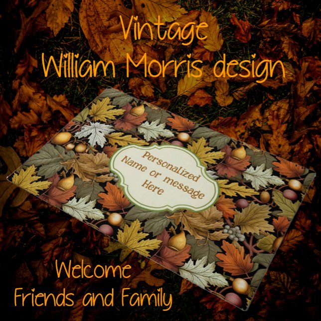 William Morris Gepersonaliseerd Autumn Gardener Deurmat (Personalize it!)