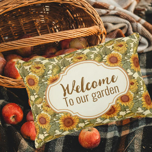 William Morris Gepersonaliseerde Autumn Zonnebloem Accent Kussen