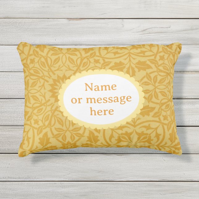 William Morris gepersonaliseerde bloemen Buitenkussen (Voorkant)