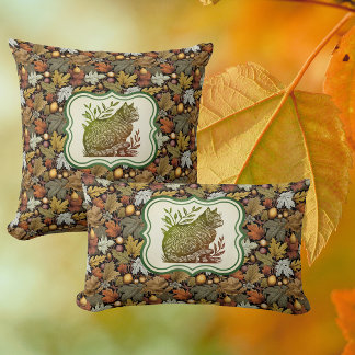William Morris gepersonaliseerde herfstbladeren me Kussen