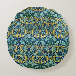William Morris Gold Green Blue Rond Kussen