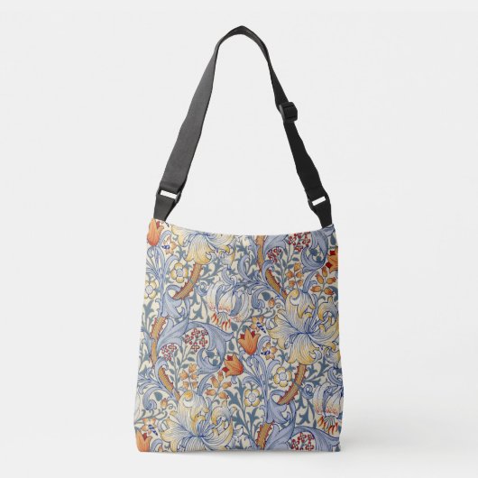 William Morris Gold Lily Victorian Wallpaper Crossbody Tas (Voorkant)