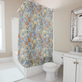 William Morris Gold Lily Victorian Wallpaper Douchegordijn (In situ)