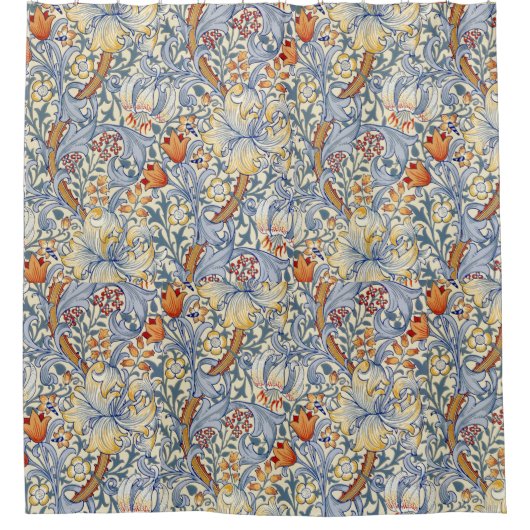 William Morris Gold Lily Victorian Wallpaper Douchegordijn (Voorkant)