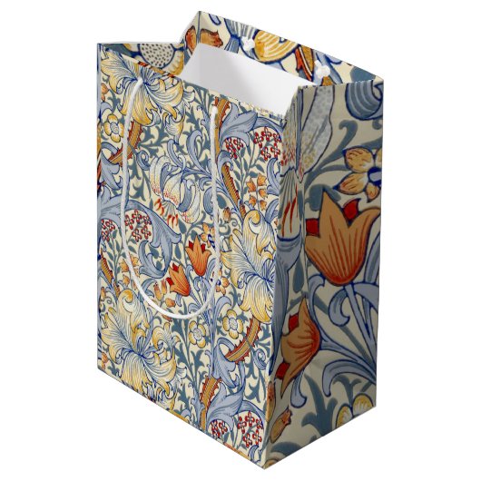 William Morris Gold Lily Victorian Wallpaper Medium Cadeauzakje (Achterkant Gekanteld)