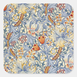 William Morris Gold Lily Victorian Wallpaper Vierkante Sticker