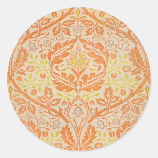 William Morris Golden Bough Tapestry Pattern Ronde Sticker (Voorkant)