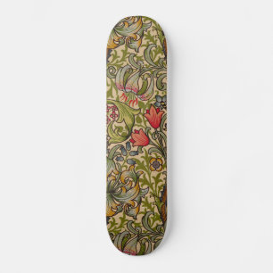 William Morris  Golden Lilly Floral Design Skateboard