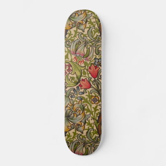 William Morris Golden Lilly Floral Design Skateboard (Voorkant)