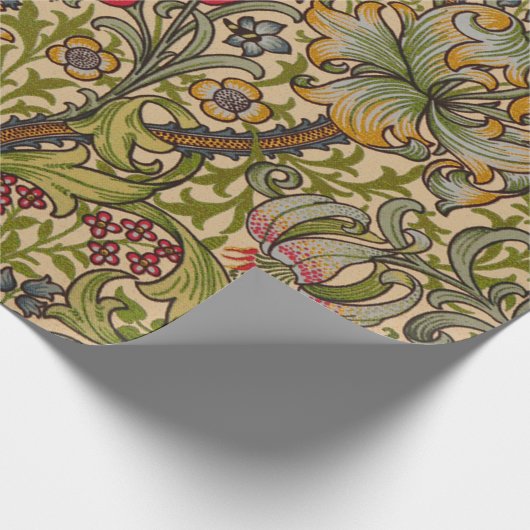William Morris Golden Lily Antiek Cadeaupapier (Hoek)
