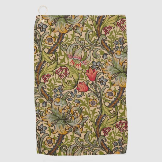 William Morris Golden Lily Antiek Golfhanddoek (Voorkant)