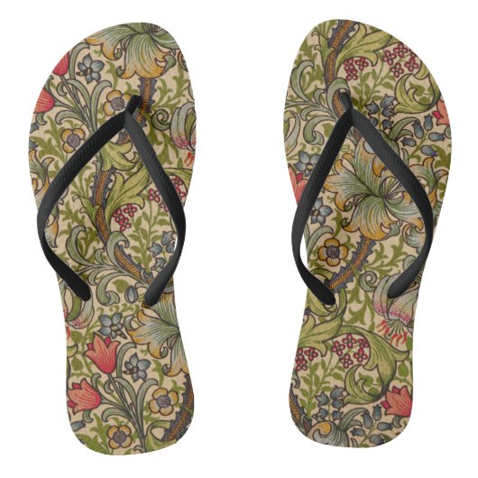 William Morris Golden Lily Antiek Teenslippers (Voetbed)