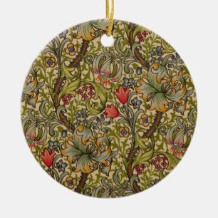 William Morris Golden Lily Antieke Bloempatroon Keramisch Ornament