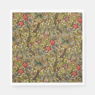 William Morris Golden Lily Antieke Bloempatroon Servet