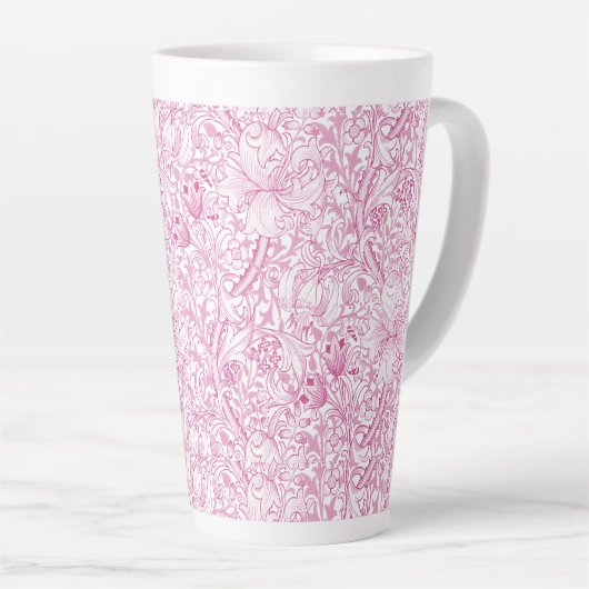 William Morris Golden Lily Bloemen Patroon Latte Mok (Rechterhoek)